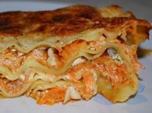 Lasagnes carottes chevre