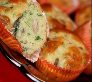 Muffins champignons roquefort
