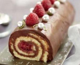 Buche roulee chocolat framboise citron coco 1