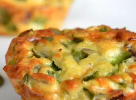 Muffins oeufs poivrons verts