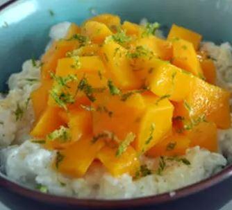 Riz au lait mangue