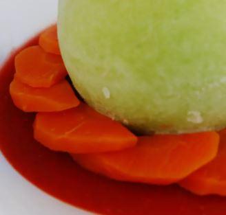 Sorbet concombre gelee de poivron